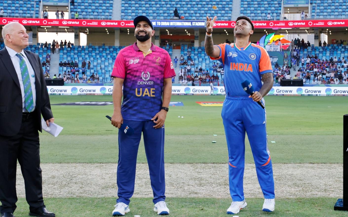एशिया कप 2025: भारत ने टॉस जीतकर UAE को पहले बल्लेबाज़ी के लिए बुलाया
